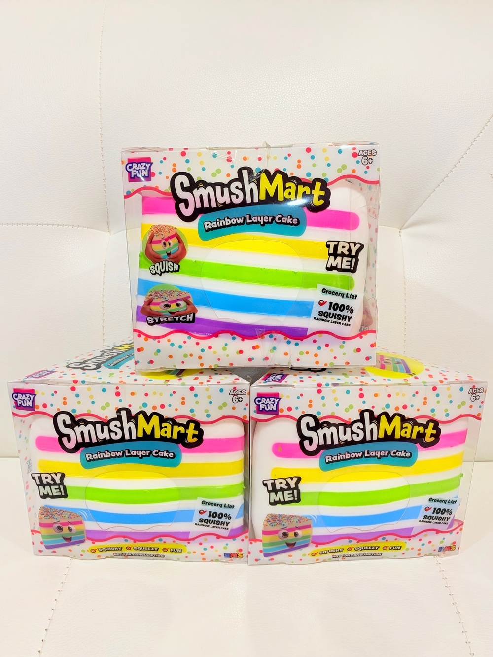 Rainbow Layer Cake Squishy 3x